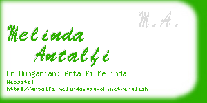 melinda antalfi business card